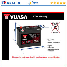 Car Battery YBX3057 Yuasa 049