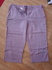 Ladies Cotton Traders Size 18 Pale Purple Cropped Chino