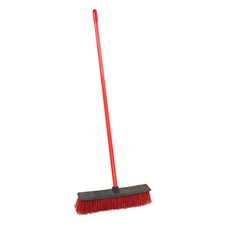 50cm Red Lightweight Strong Polyester Stable Yard Broom Perry Equestrian (7174)