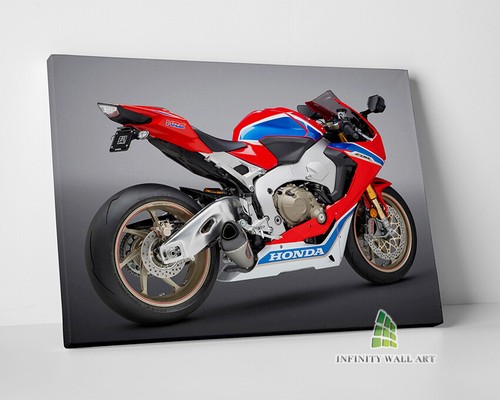Red motorbike canvas art - red,