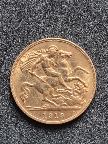 1913 half sovereign - gold, coin