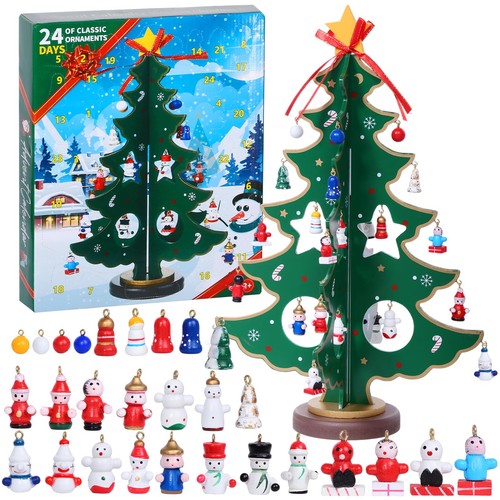 Wooden christmas tree - wooden,
