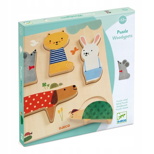 Djeco wooden animal - animal, puzzles