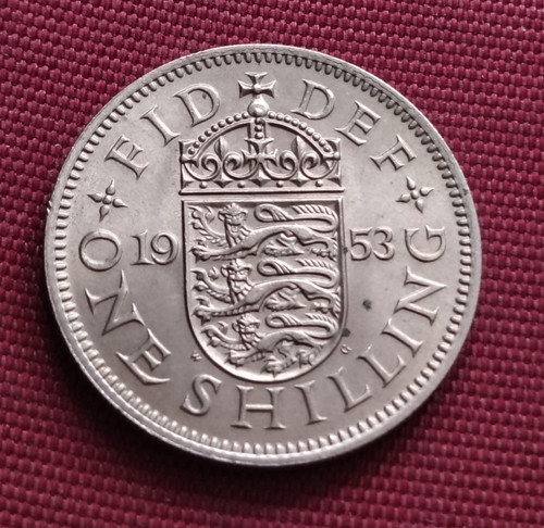 1953 one shilling - shilling, def)
