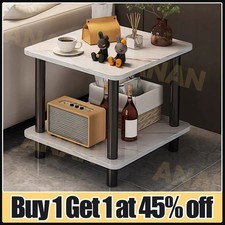 2 Tier Wood Side Table Coffee