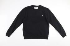 Jack Wills Men's Black Crew Neck Pullover Sweatshirt Size L