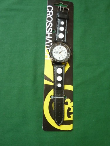 Crosshatch chronograph watch - watch,