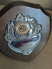 MG OWNERS CLUB  COVENTRY  CONCOURS AWARD PLAQUE TROPHY 1983
