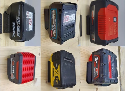 Power tool battery - tool, holder