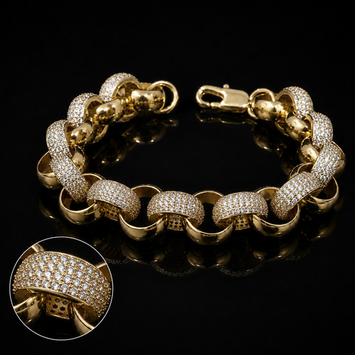 Mens 12mm belcher bracelet - 12mm,