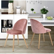 Set of 2 Velvet Dining Chairs