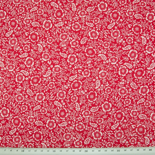 Floral cotton fabric - floral, rose