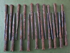 20  Antique 1889 Floor clasp cut iron Nails, 4" long, old new stock