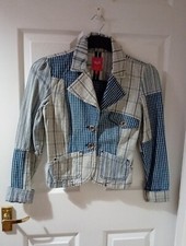 Per Una , Due Size 6 Denim Patchwork Jacket