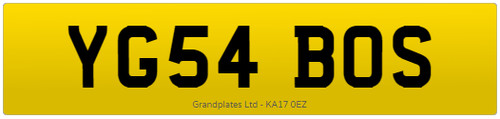 Private number plate yg54 - yg,