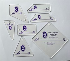 Marti Michell Perfect Patchwork Templates Set C - 3 inch square bonus set