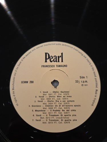 Tamagno historic arias pearl - tamagno,