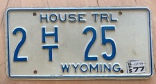 WYOMING 1976 1977  HOUSE