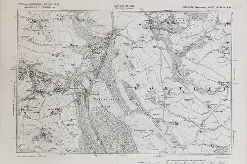 West yorkshire map ordnance - map,