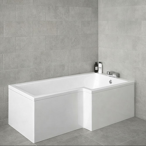 Shaped shower bath rh - shower,