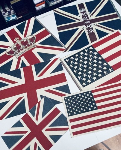 Usa banner retro - &, crown