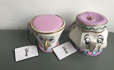 DISNEY Mrs Potts Teapot & Chip Cup Zip Coin Purse Bag Beauty and Beast Primark
