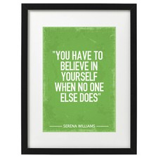 Serena Williams tennis quote art print / poster