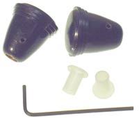 Radio Knobs (Pair), Black. VW