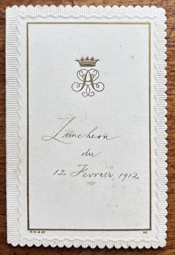 Antique royal menu queen - menu,