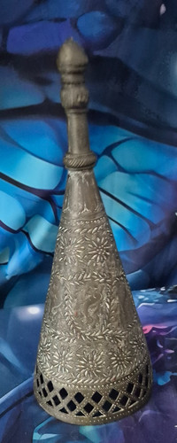 Vintage indian etched brass - vintage,
