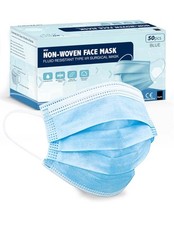 50pk 3 PLY Face Masks