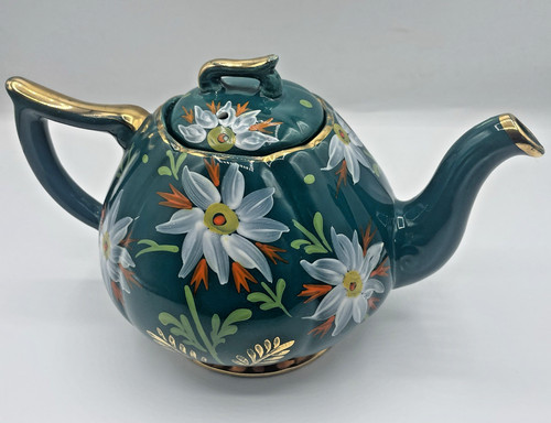 Vintage lingard teapot - vintage, teal