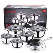 12PC Stainless Steel Cookware