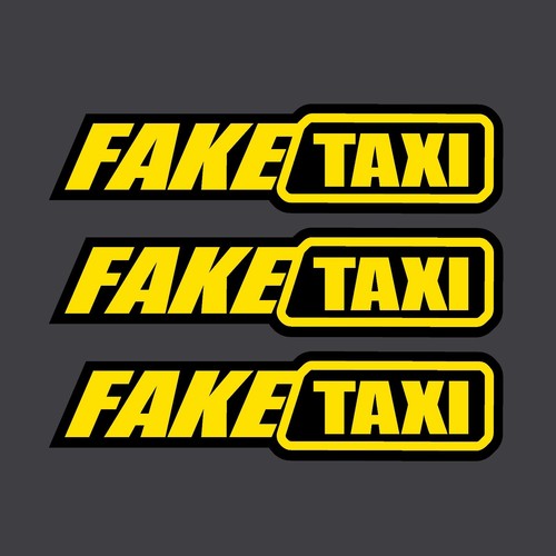 Fake taxi sticker - 3x,