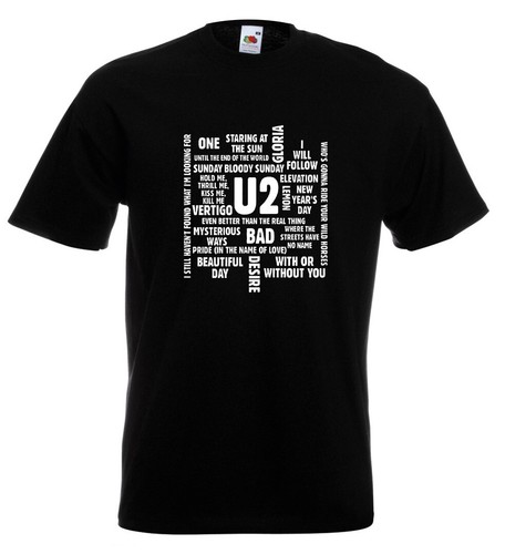 Song titles shirt the - u2,