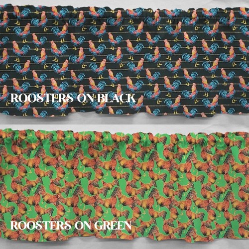 Roosters valances curtains - roosters, or