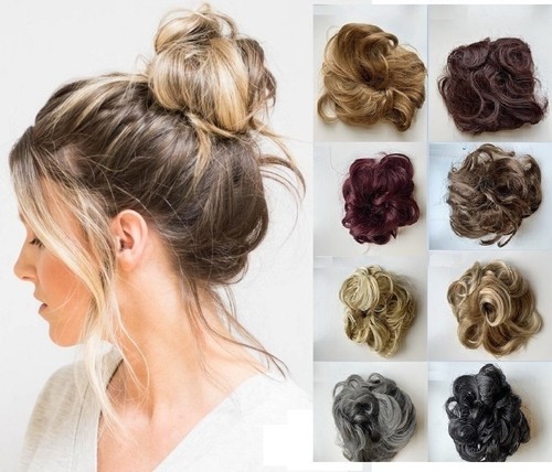 Curly messy bun - curly, hair