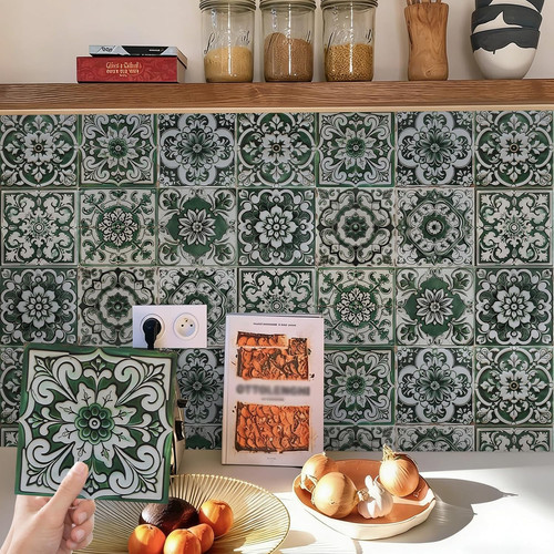 24pcs green moroccan tile - 24pcs,