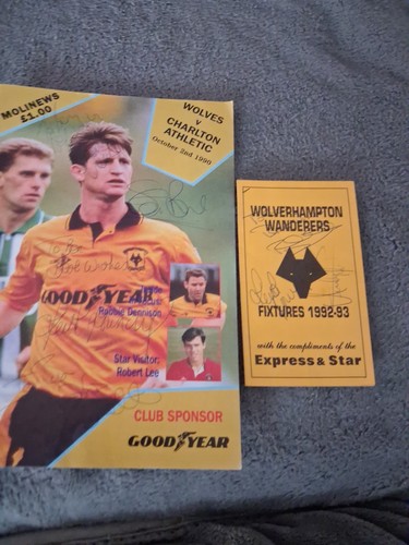 Autographed wolves programme - autographed,