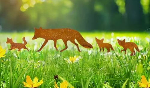 Acrylic rusty appearance fox - appearance,