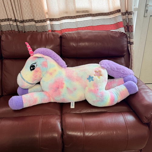 Jumbo rainbow unicorn plush - jumbo,