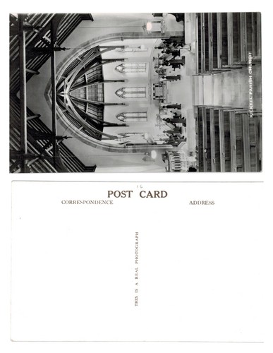 Vintage postcard interior of - vintage,