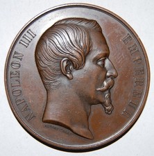 1858-FRANCE-NAPOLEON III BRONZE MEDAL