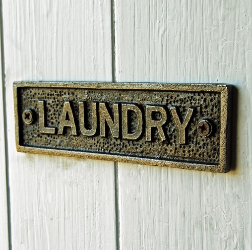 Cast metal laundry room - , door