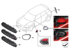 MINI Genuine Left Headlight Trim Ring Piano Black Fits F60 F60 LCI 51138739351