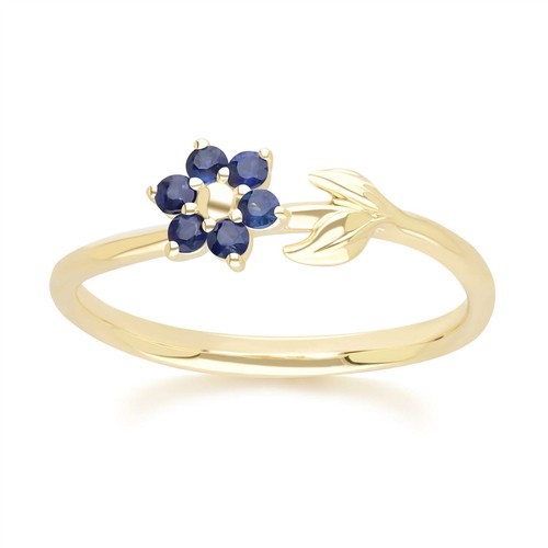 Floral vine sapphire ring - vine, in