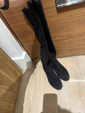 Stuart Weitzman Black suede 50/50 over the knee boots sz 38.5 /UK 5.5