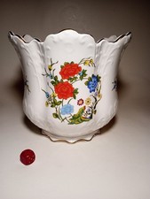 Aynsley Famille Rose Fine Bone China Indoor Planter Plant Pot