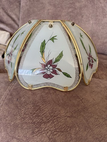 Gold coloured shade glass - coloured,