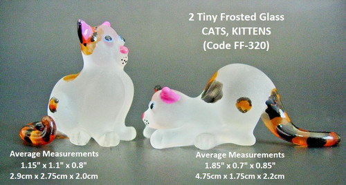 Miniature glass cat kitten - cat,